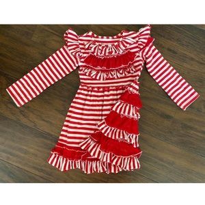Mustard Pie. Red & White Stripe Delilah Dress.